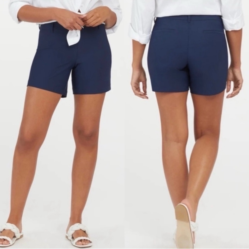 Spanx Sunshine Solutions Navy Blue Shorts - Picture 2 of 8